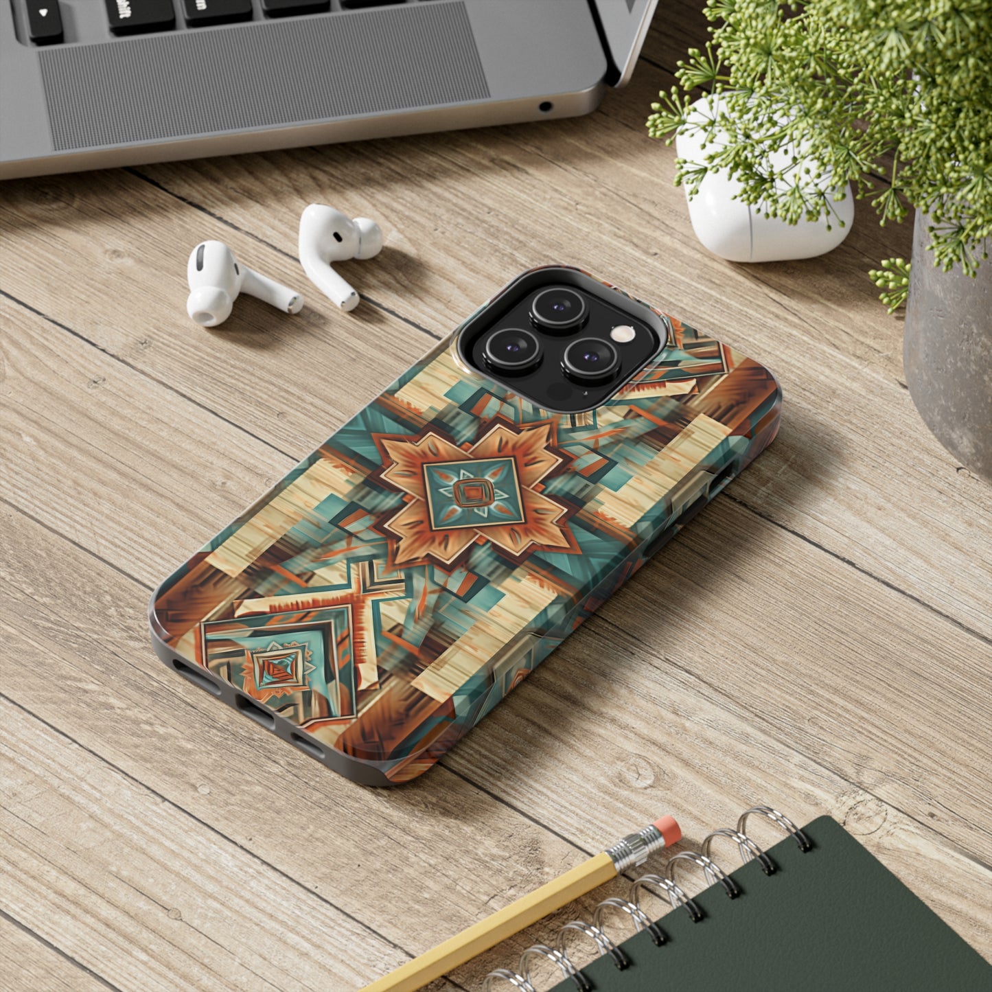 Native American Pattern Design Tough Phone Case compatible with a large variety of iPhone models, Gift, Phone Case