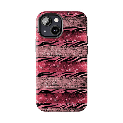 Pink Tiger Design Tough Phone Case compatible with a large variety of phone models, Gift, Phone Case