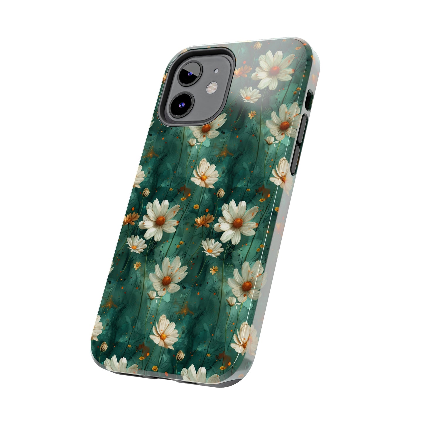 Watercolor Daisy Floral iPhone Case, Elegant White Blossom Design, Protective Phone Cover, Stylish Watercolor Flower Pattern compatible with a large variety of iPhone models, Phone Case, Gift