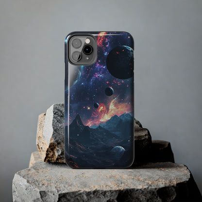 Galaxy Themed Digital print Design Tough Phone Case compatible with a large variety of iPhone models, Gift, Phone Case