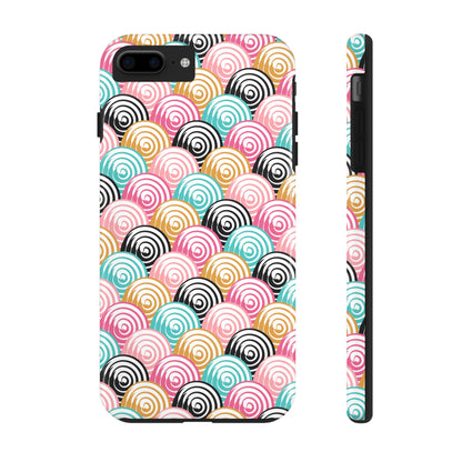 Rainbow Swirls Pattern design Tough Phone Case compatible with a large variety of iphone models