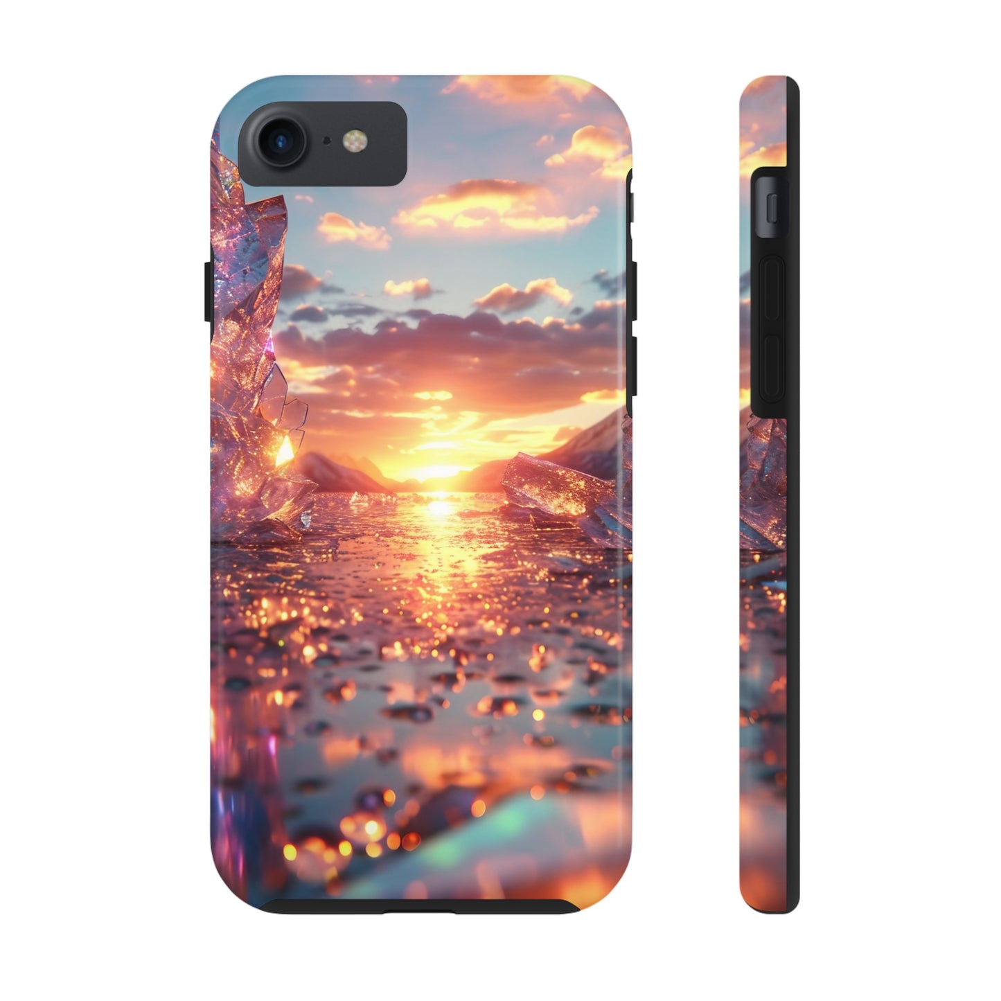 Abstract Sunrise Crystal Design Tough Phone Case