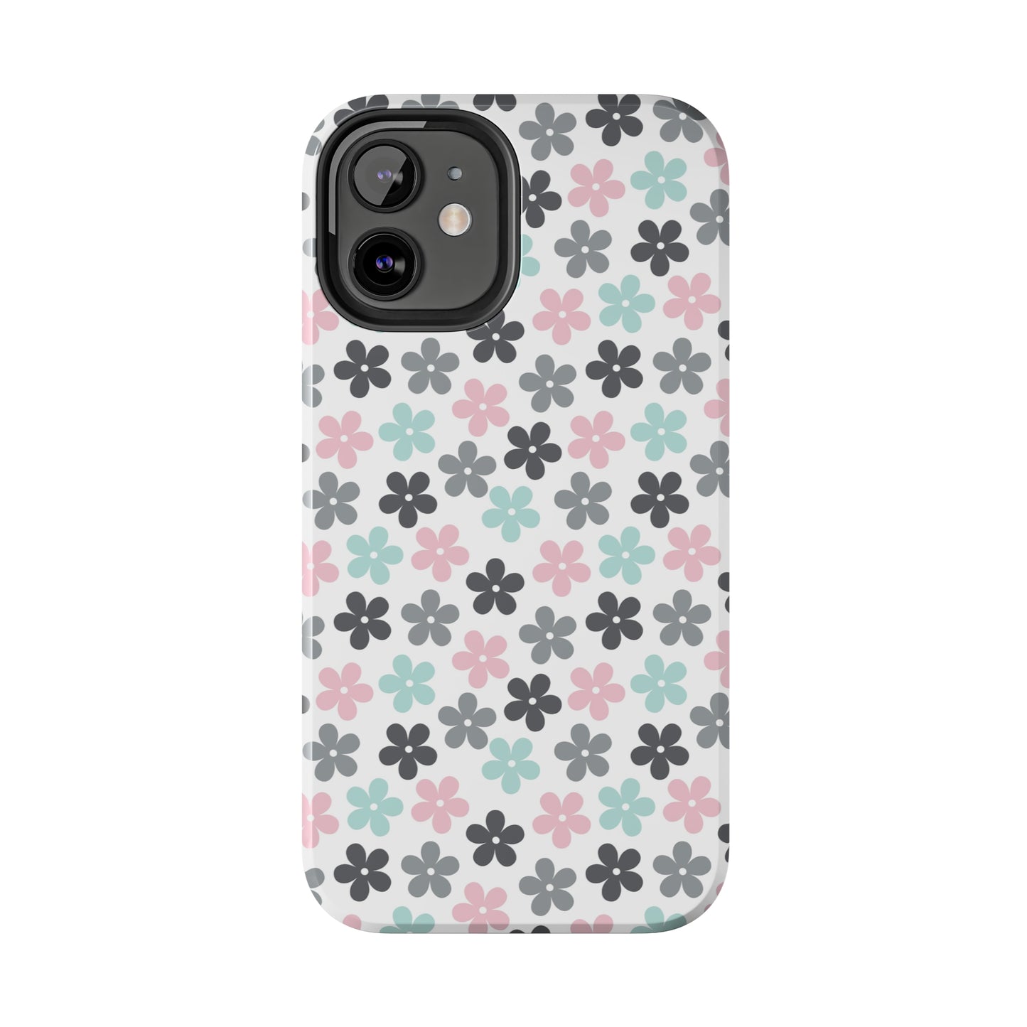 Pastel Groovy Flowers print design Tough Phone Case compatible with a large variety of iphone models