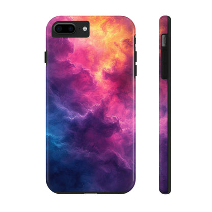 Abstract Art Colorful Nebula Design Phone Case- Lightweight, Impact Resistant Cover for iPhone 6, 6s, 12, 13, 14, 15