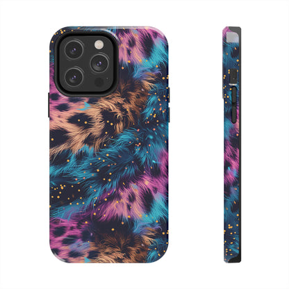 Multicolor unique leopard Pattern Design Tough Phone Case compatible with a large variety of iPhone models, Gift, Phone Case