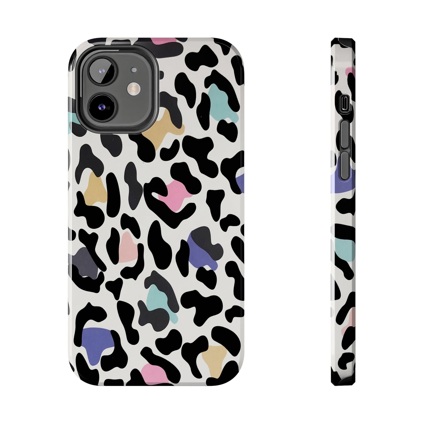 Rainbow Leopard Print design Tough Phone Case compatible with a large variety of iPhone models, Birthday Gift, Phone Case