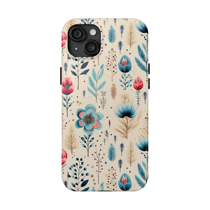 Boho Floral Pattern design Tough Phone Case compatible with a large variety of iphone models