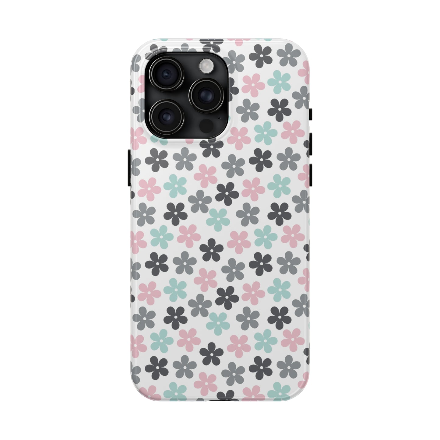 Pastel Groovy Flowers print design Tough Phone Case compatible with a large variety of iphone models