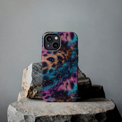 Multicolor unique leopard Pattern Design Tough Phone Case compatible with a large variety of iPhone models, Gift, Phone Case