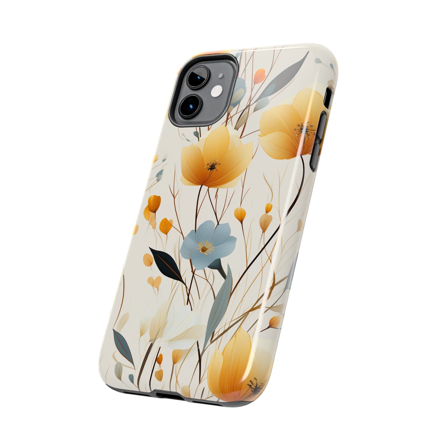 Wildflowers Muted Tones Digital print Design Tough Phone Case compatible with a large variety of iPhone models, Gift, Phone Case