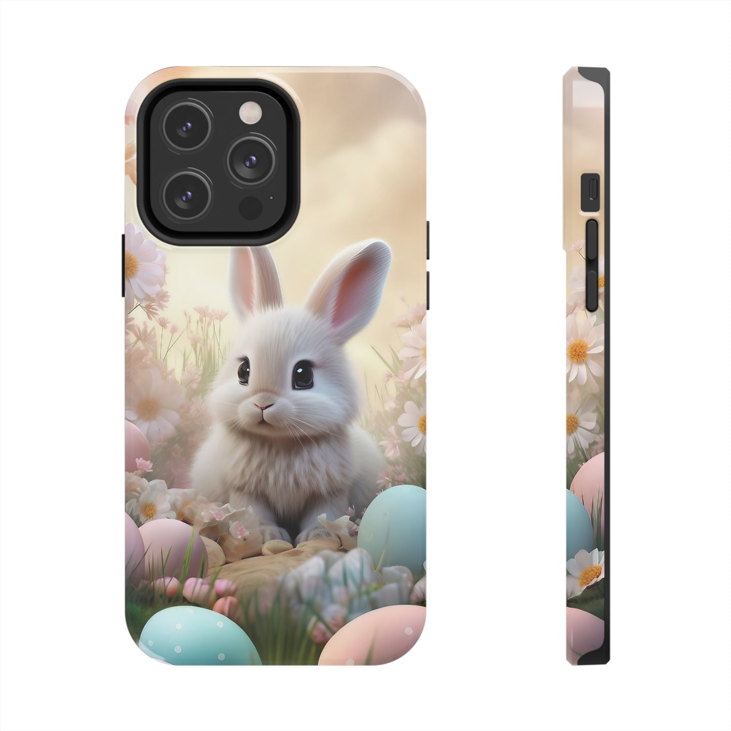 Cute Easter Bunny Pattern Design Tough Phone Case compatible with a large variety of iPhone models, Gift, Phone Case