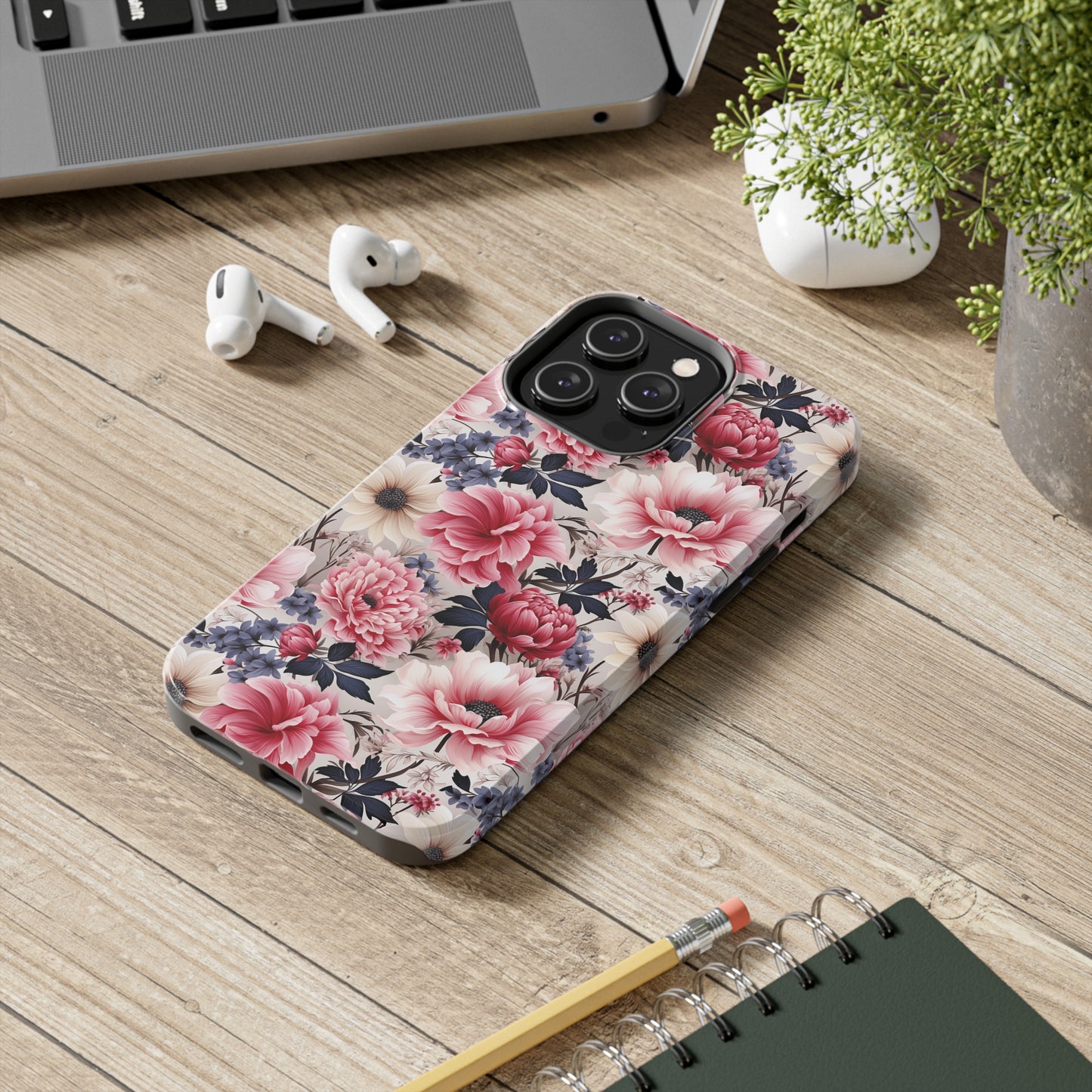 Elegant Blooms Digital print Design Tough Phone Case compatible with a large variety of iPhone models, Gift, Phone Case