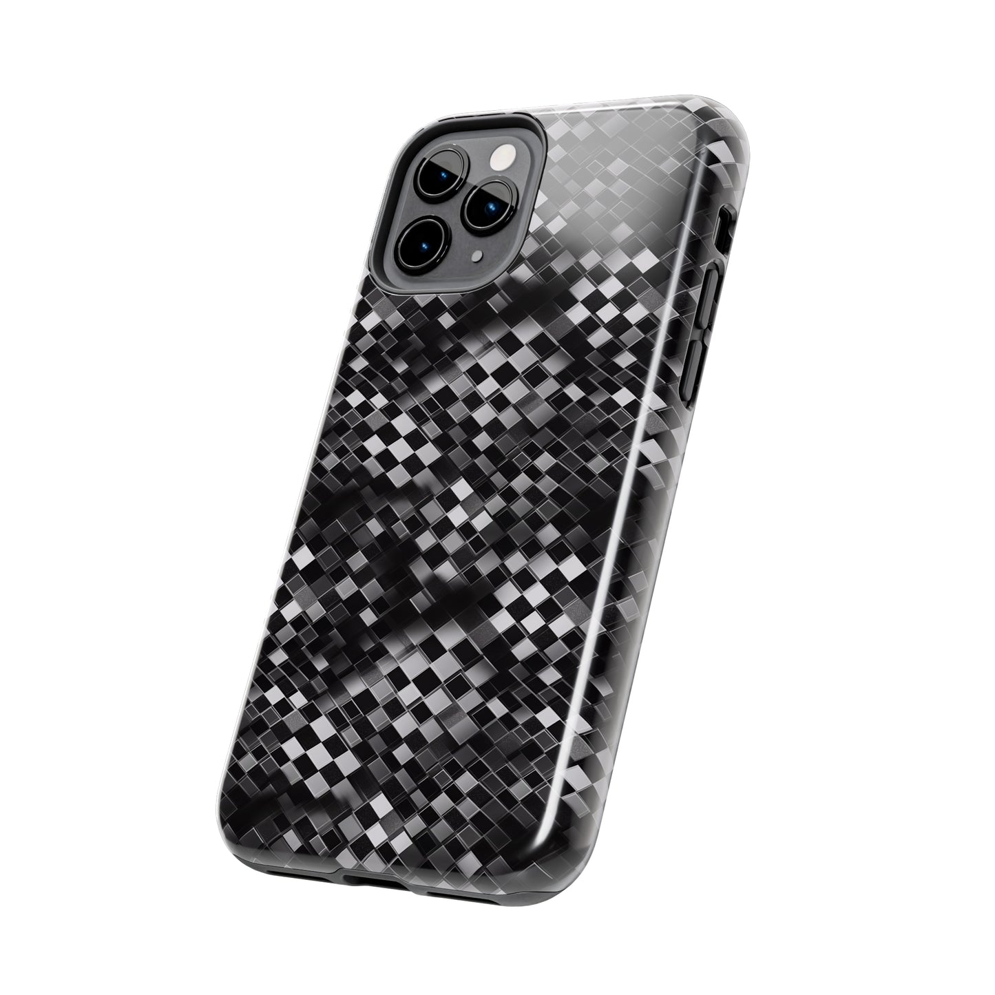 3D Checkerboard Print Pattern Design Tough Phone Case compatible with a large variety of iPhone models, Phone Case, Gift