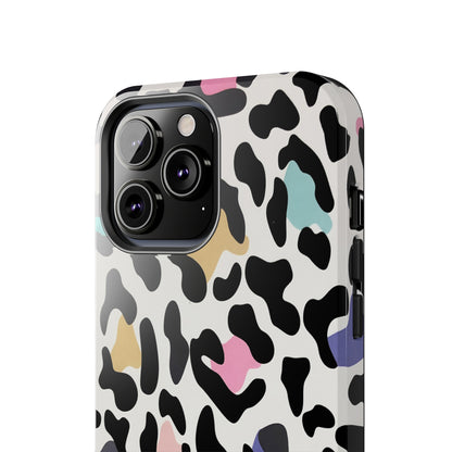 Rainbow Leopard Print design Tough Phone Case compatible with a large variety of iPhone models, Birthday Gift, Phone Case