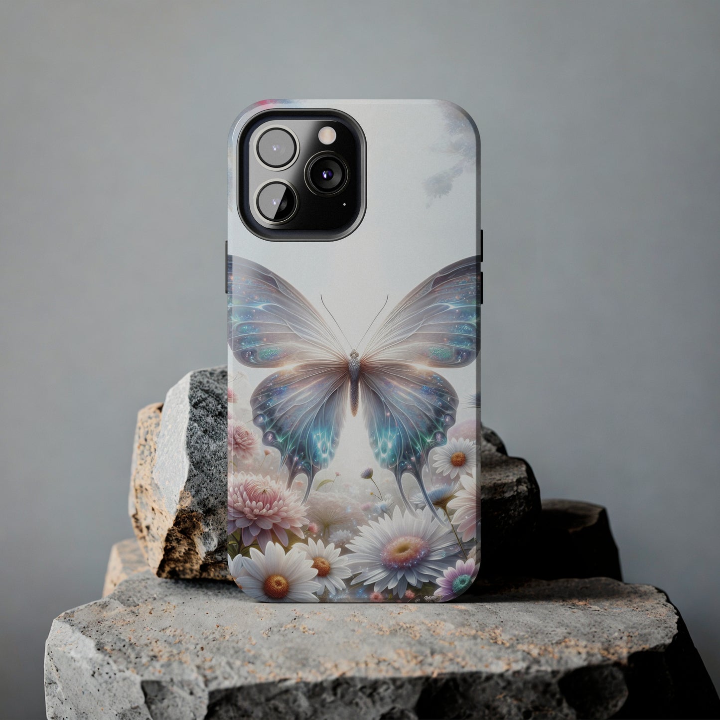 Fantasy Butterfly and Floral design Tough Phone Case compatible with a large variety of iphone models