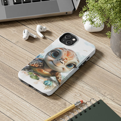 Cute Sea Turtle print Design Tough Phone Case compatible with a large variety of iPhone models, Gift, Phone Case