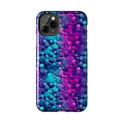 3D Bubble Print Pattern Design Tough Phone Case compatible with a large variety of iPhone models, Phone Case, Gift