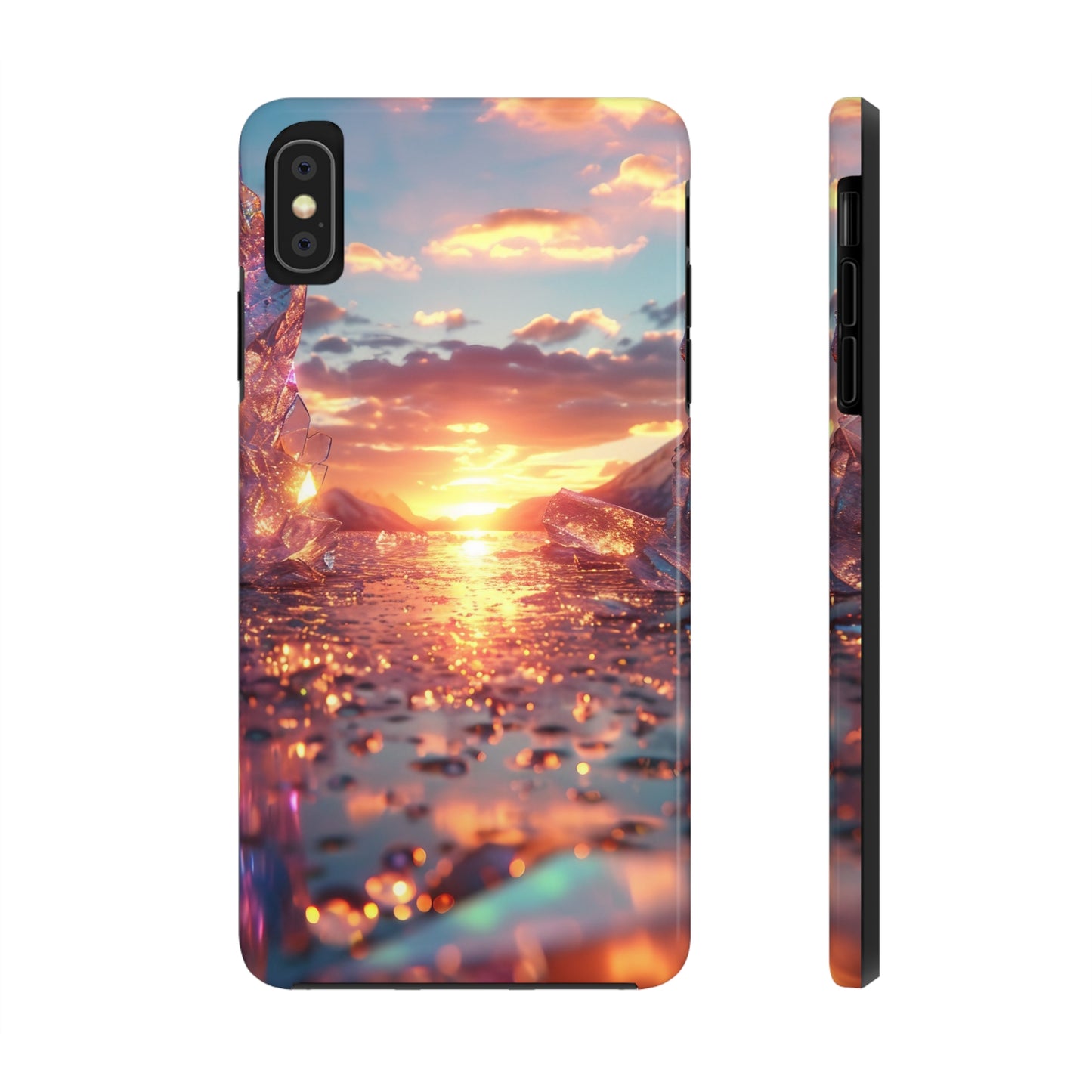 Abstract Sunrise Crystal Design Tough Phone Case