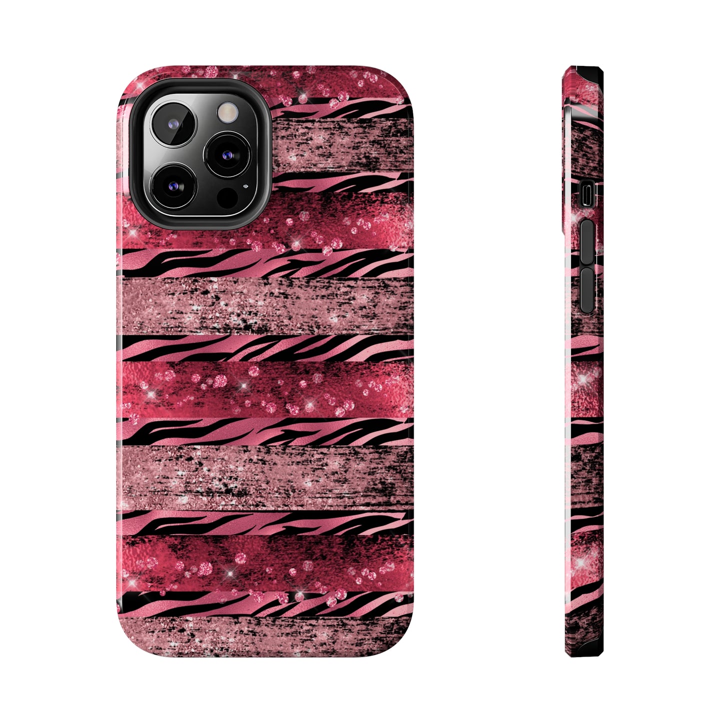 Pink Tiger Design Tough Phone Case compatible with a large variety of phone models, Gift, Phone Case