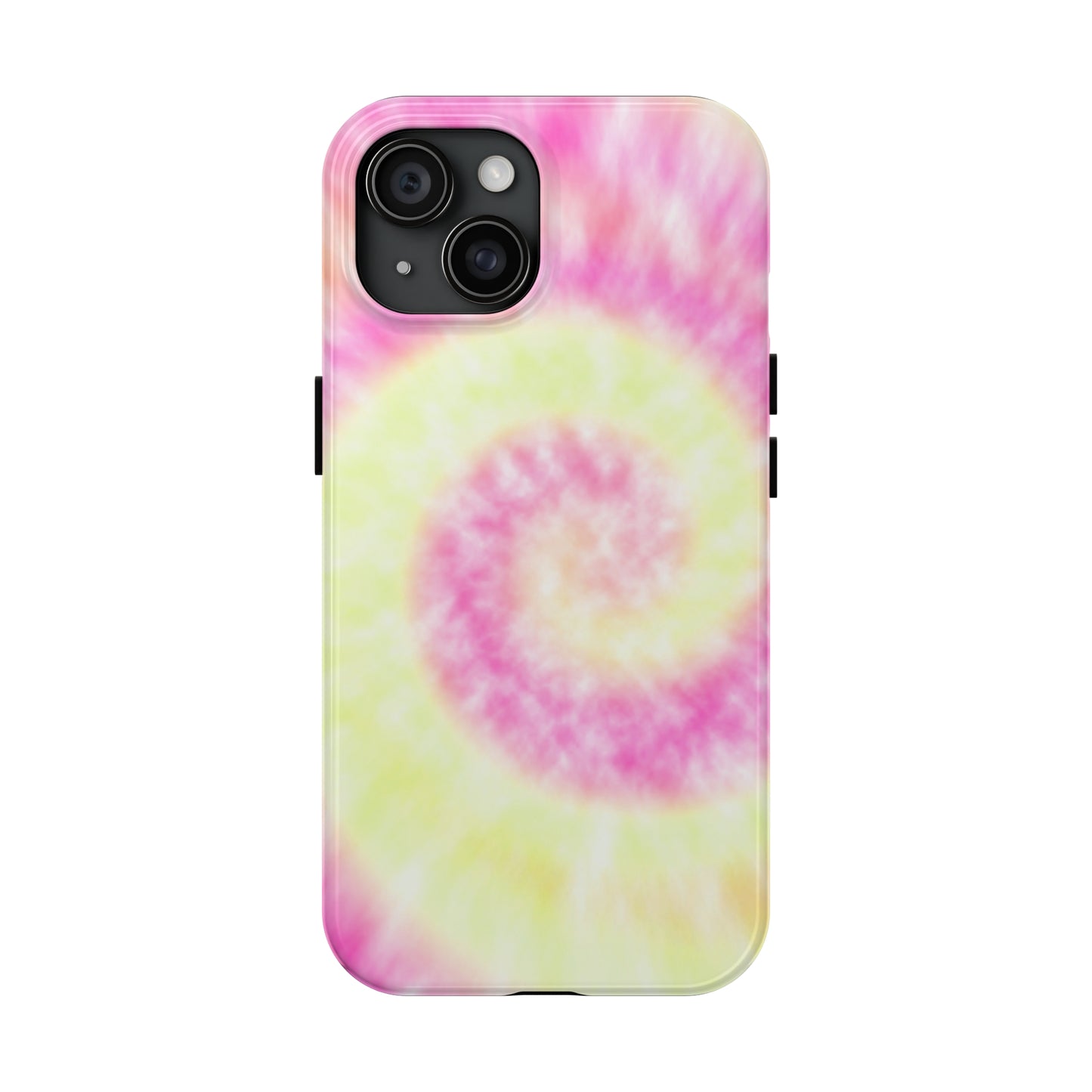 Pink and Yellow Tie Dye Design Phone Case- Lightweight, Impact Resistant Cover for iPhone 6, 6s, 12, 13, 14, 15