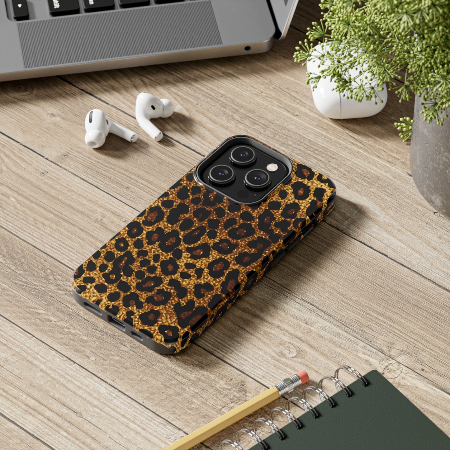 Cheetah Print design Tough Phone Case compatible with a large variety of iPhone models, Birthday Gift, Phone Case