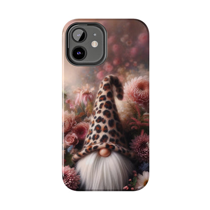 Leopard Print Fantasy Gnome Design Phone Case- Lightweight, Impact Resistant Cover for iPhone 6, 6s, 12, 13, 14, 15