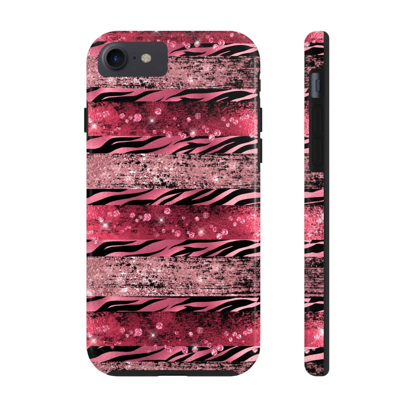 Pink Tiger Design Tough Phone Case compatible with a large variety of phone models, Gift, Phone Case