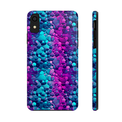 3D Bubble Print Pattern Design Tough Phone Case compatible with a large variety of iPhone models, Phone Case, Gift