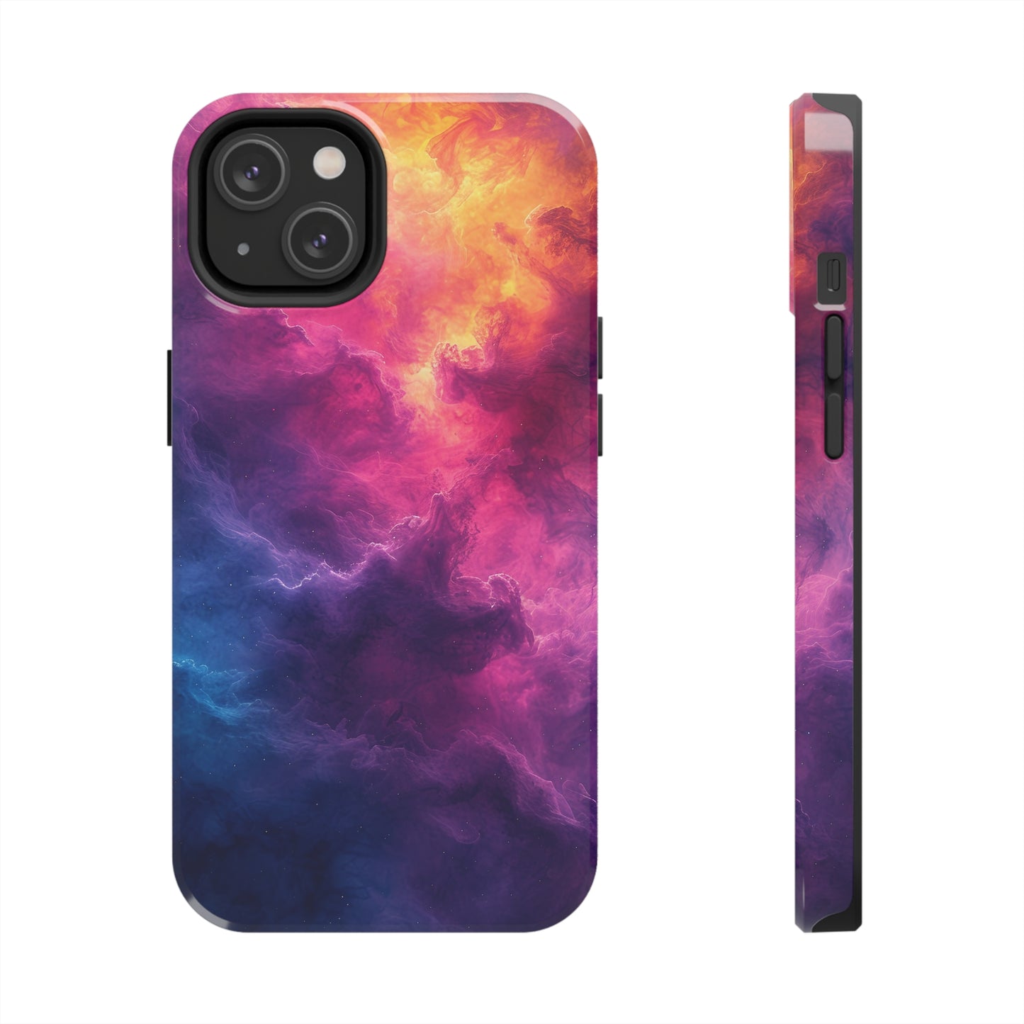 Abstract Art Colorful Nebula Design Phone Case- Lightweight, Impact Resistant Cover for iPhone 6, 6s, 12, 13, 14, 15