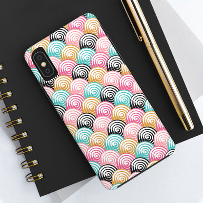 Rainbow Swirls Pattern design Tough Phone Case compatible with a large variety of iphone models