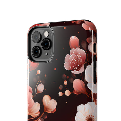 Pretty Pink Flowers Pattern Design Tough Phone Case compatible with a large variety of iPhone models, Gift, Phone Case