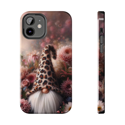 Leopard Print Fantasy Gnome Design Phone Case- Lightweight, Impact Resistant Cover for iPhone 6, 6s, 12, 13, 14, 15