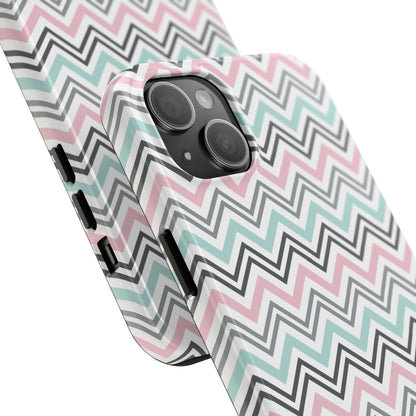 Pastel Chevron print design Tough Phone Case compatible with a large variety of iphone models