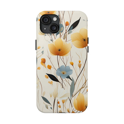 Wildflowers Muted Tones Digital print Design Tough Phone Case compatible with a large variety of iPhone models, Gift, Phone Case