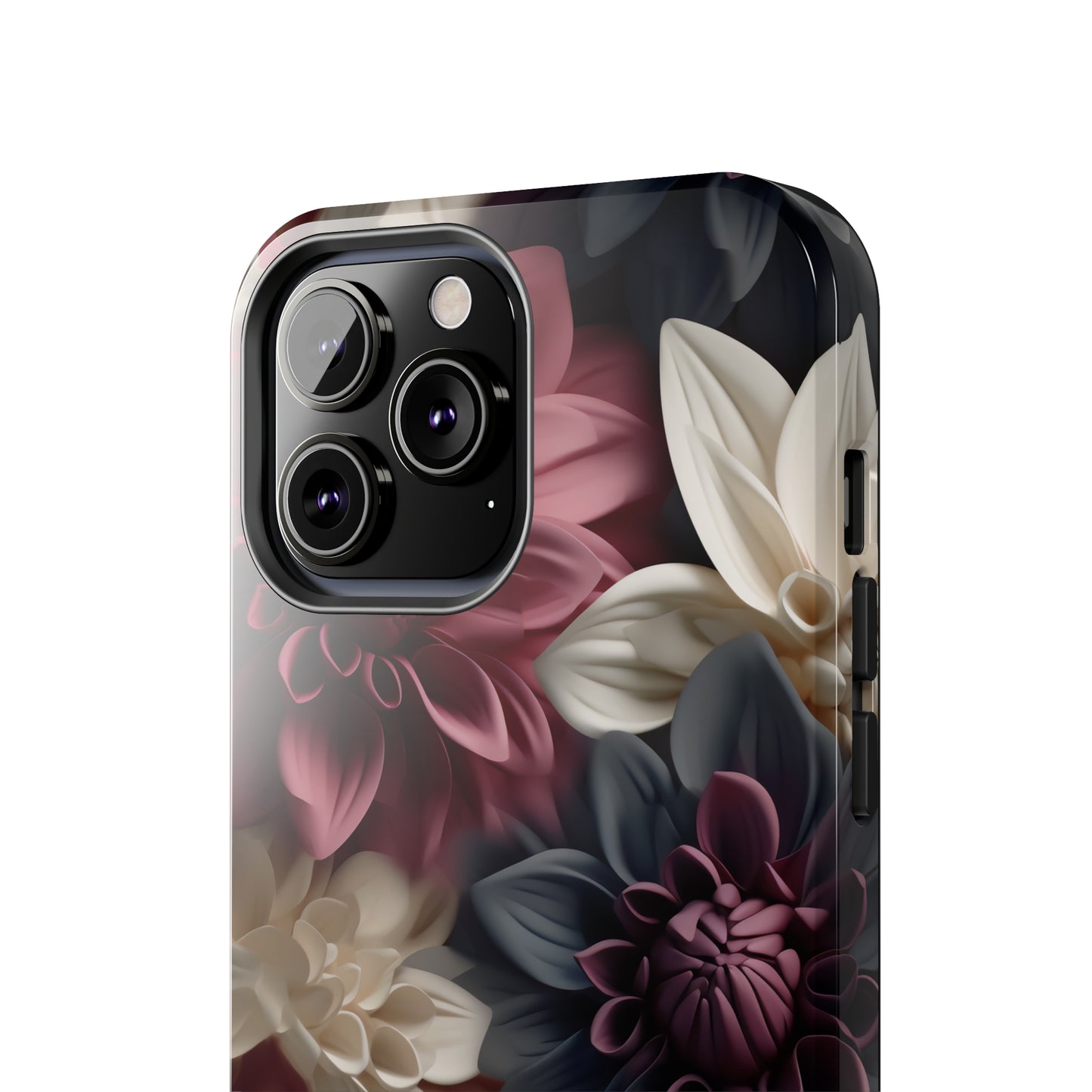 Elegant Dahlias design Tough Phone Case compatible with a large variety of iPhone models, Birthday Gift, Phone Case