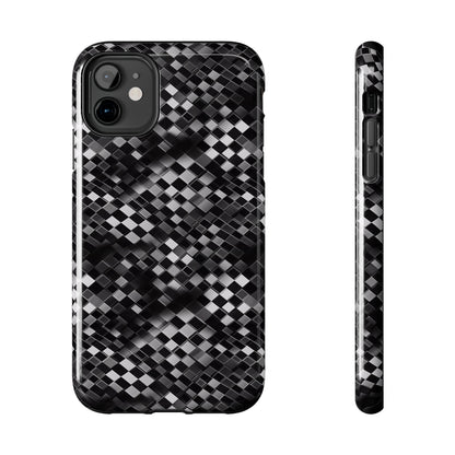 3D Checkerboard Print Pattern Design Tough Phone Case compatible with a large variety of iPhone models, Phone Case, Gift