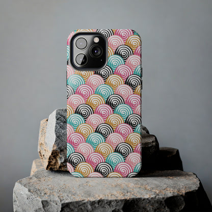 Rainbow Swirls Pattern design Tough Phone Case compatible with a large variety of iphone models