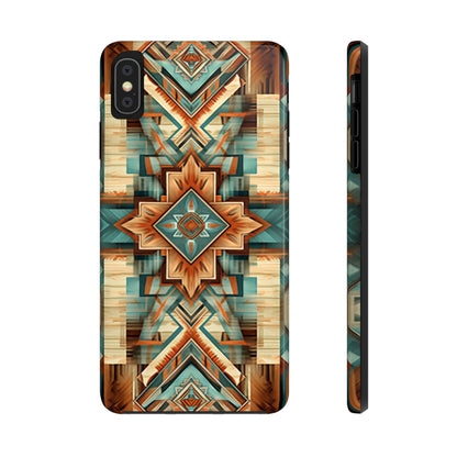 Native American Pattern Design Tough Phone Case compatible with a large variety of iPhone models, Gift, Phone Case