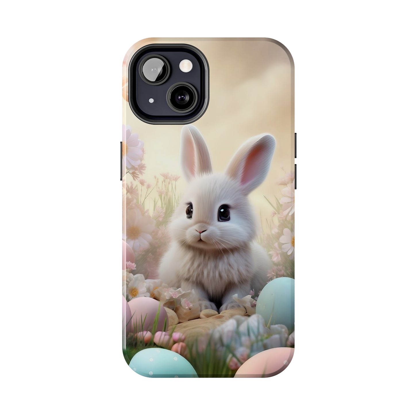 Cute Easter Bunny Pattern Design Tough Phone Case compatible with a large variety of iPhone models, Gift, Phone Case