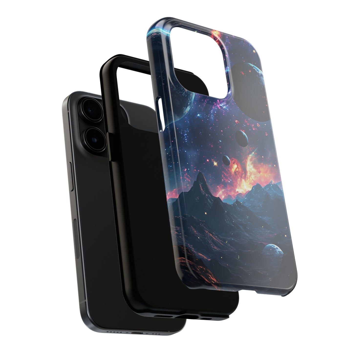 Galaxy Themed Digital print Design Tough Phone Case compatible with a large variety of iPhone models, Gift, Phone Case