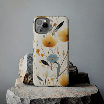 Wildflowers Muted Tones Digital print Design Tough Phone Case compatible with a large variety of iPhone models, Gift, Phone Case