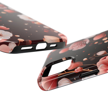 Pretty Pink Flowers Pattern Design Tough Phone Case compatible with a large variety of iPhone models, Gift, Phone Case