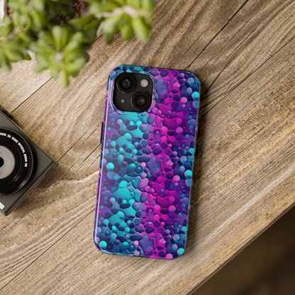 3D Bubble Print Pattern Design Tough Phone Case compatible with a large variety of iPhone models, Phone Case, Gift