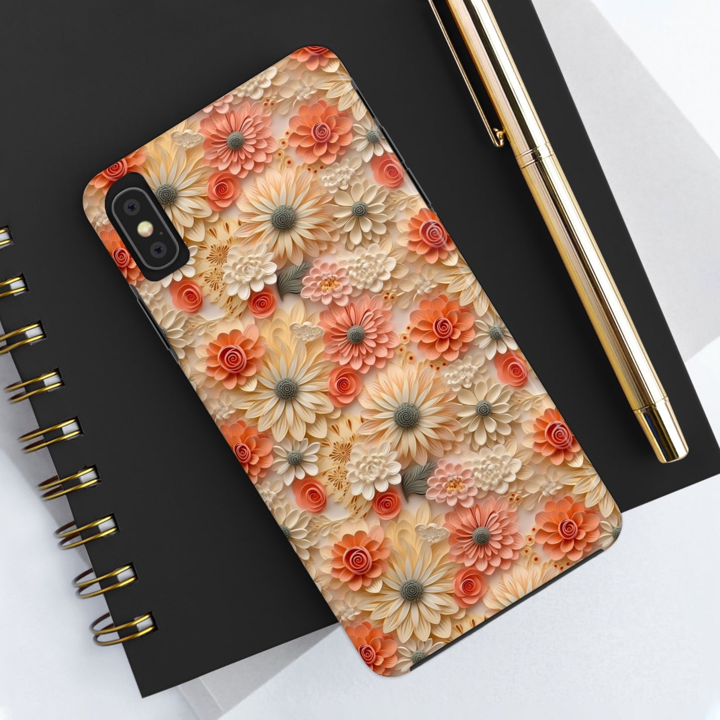 3D Wildflower Floral Pattern print design Phone Case- Lightweight, Impact Resistant Cover for iPhone 6, 6s, 12, 13, 14, 15