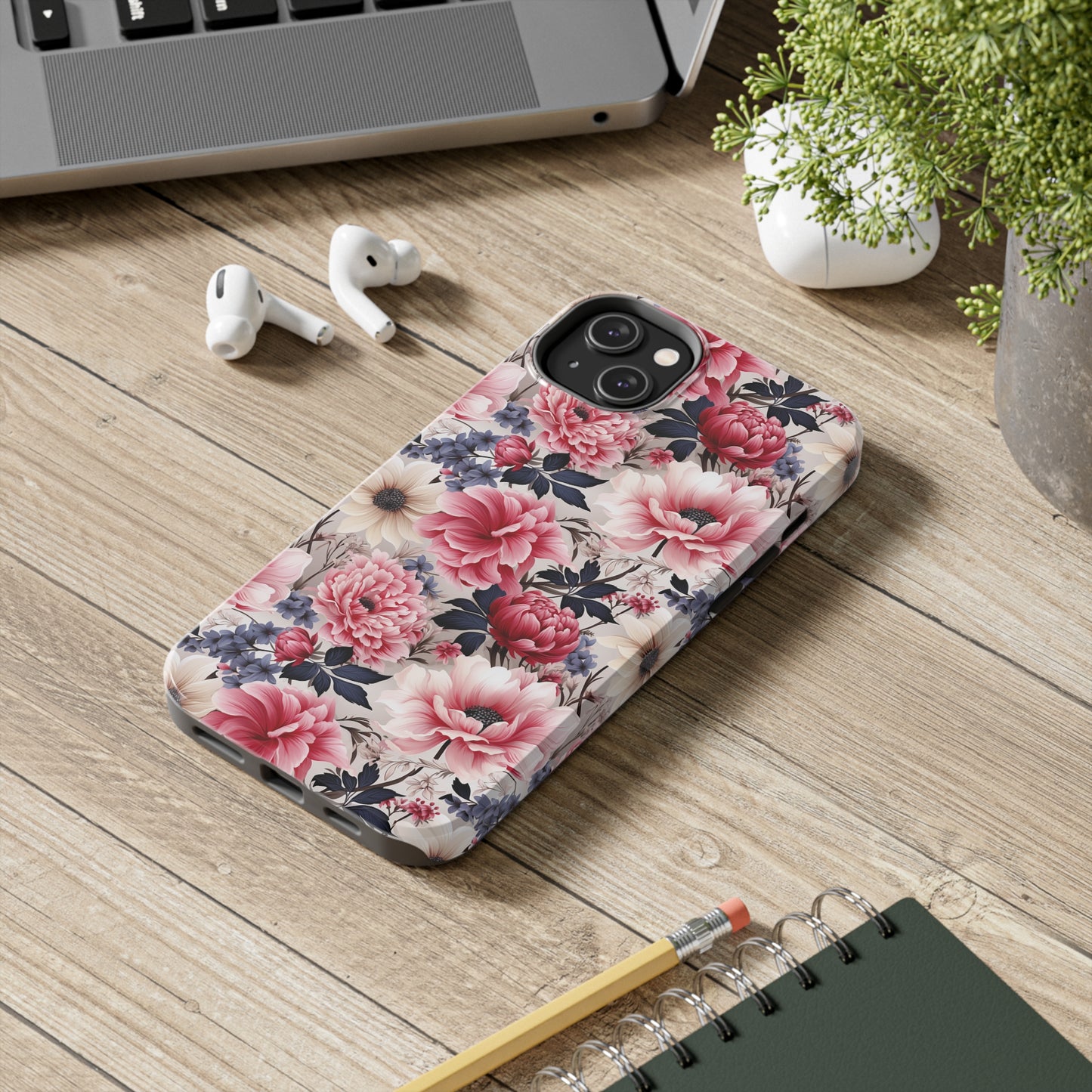 Elegant Blooms Digital print Design Tough Phone Case compatible with a large variety of iPhone models, Gift, Phone Case