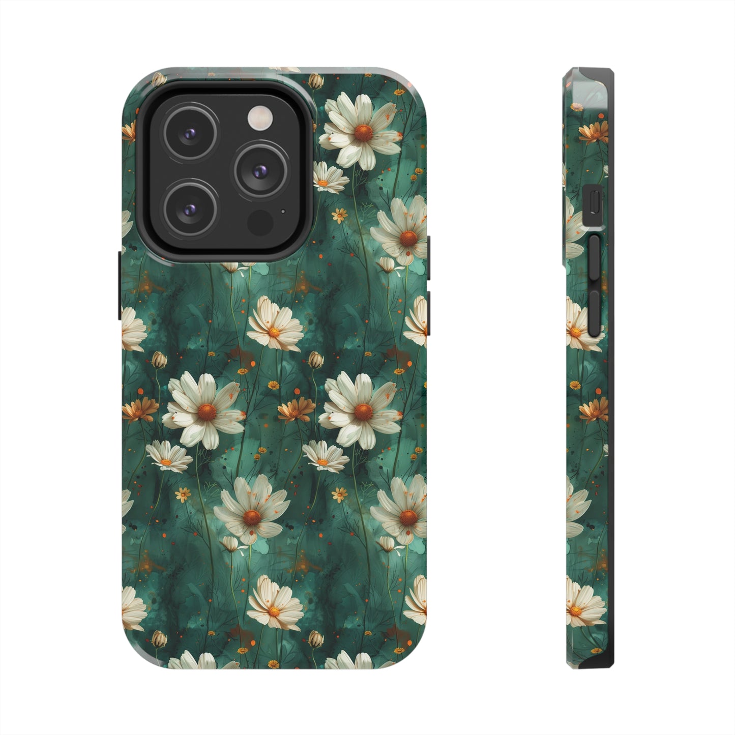 Watercolor Daisy Floral iPhone Case, Elegant White Blossom Design, Protective Phone Cover, Stylish Watercolor Flower Pattern compatible with a large variety of iPhone models, Phone Case, Gift