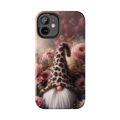 Leopard Print Fantasy Gnome Design Phone Case- Lightweight, Impact Resistant Cover for iPhone 6, 6s, 12, 13, 14, 15