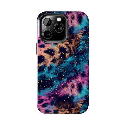 Multicolor unique leopard Pattern Design Tough Phone Case compatible with a large variety of iPhone models, Gift, Phone Case