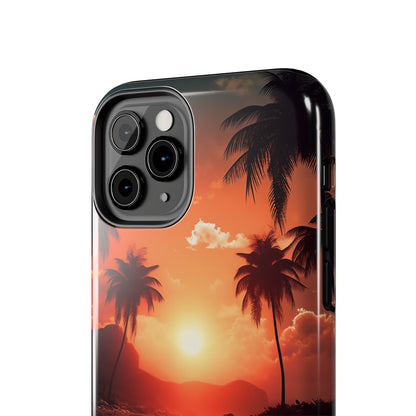 Sunset Beach Design iPhone Case, Beautiful Beach Scene, Artsy Surf Design, Protective Phone Cover compatible with a large variety of iPhone models, Phone Case, Gift