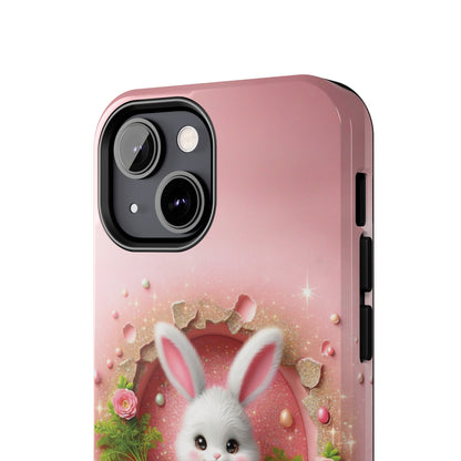 Easter Bunny Hole in the Wall design Tough Phone Case compatible with a large variety of iphone models